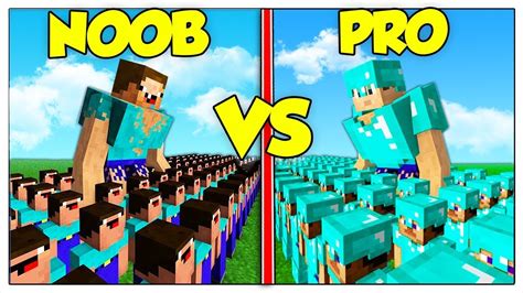 Esercito Noob Contro Esercito Pro Minecraft Ita Youtube