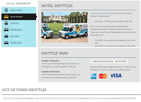 Shuttle Services Orlando International Airport MCO