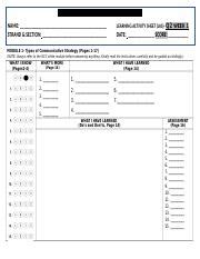 OCC LAS Q2W1 W3 Docx ORAL COMMUNICATION IN CONTEXT NAME STRAND