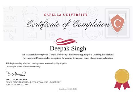 English Language Learners Graduate Certificates Of Deepak Danny Singh Pdf