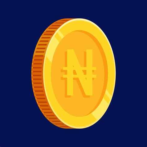 Naira Coin Gold Nigerian Money 23426274 Vector Art at Vecteezy