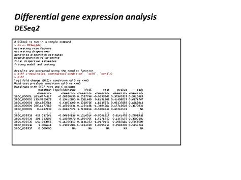 Differential Gene Expression Analysis Deseq And Edge