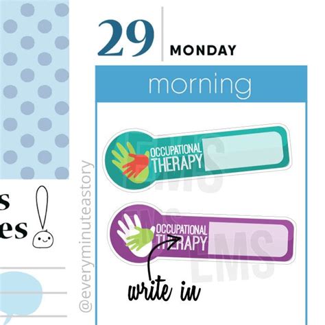 Oc Occupational Therapy Functional Planner Stickers Appointment