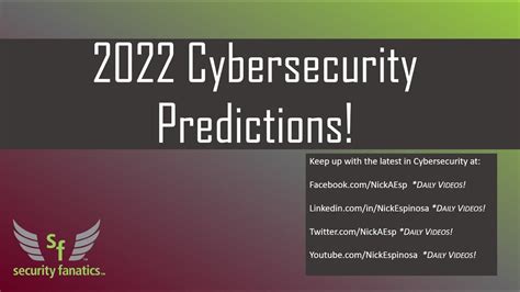 My Cybersecurity Predictions Youtube