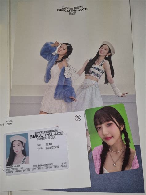 Wts Red Velvet Smcu Palace Membership Card Version Joy And Irene