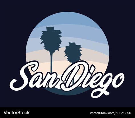 San diego california united states Royalty Free Vector Image