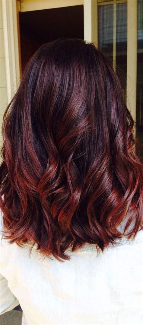 21 Fantastic Easy Shoulder Length Hairstyles 4 Trendy Dark Red