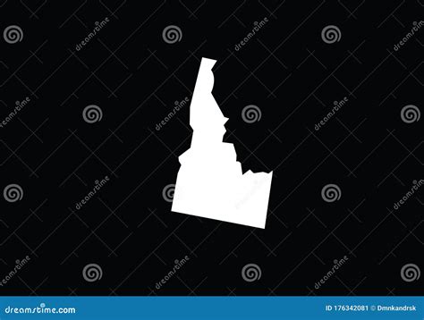 Idaho Outline Map Country ShapeIdaho Outline Map State Shape Cartoon ...