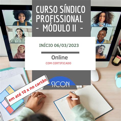 Curso Síndico Profissional Março Módulo II online Sicon