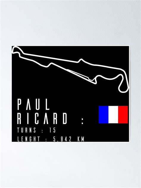 Paul Ricard RACE TRACK Poster By RaceTrack F1 Redbubble