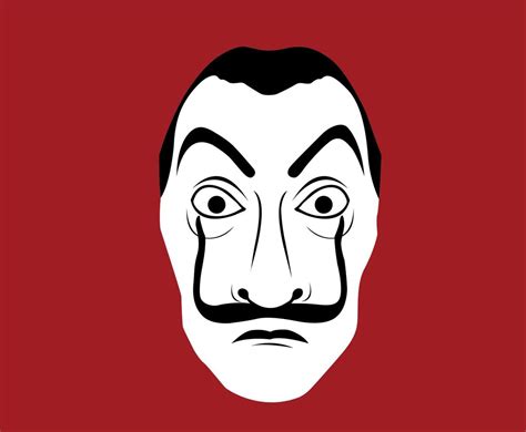 Dali Mask La Casa De Papel Design Graphic Netflix Film Abstract Vector