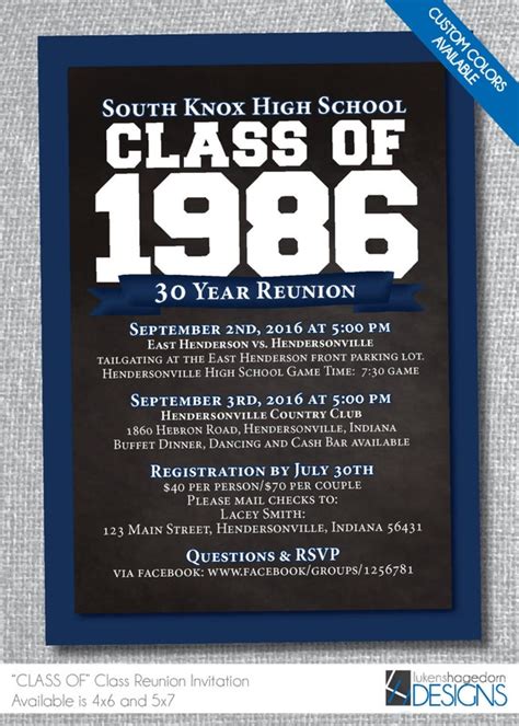 Class Reunion Invitation Wording