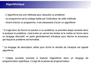 Algorithme Et Programmation Ppt