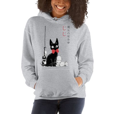 Kiki's Delivery Service Jiji Hoodie - Ghibli Hoodie - Studio Ghibli Merch Store - Official ...