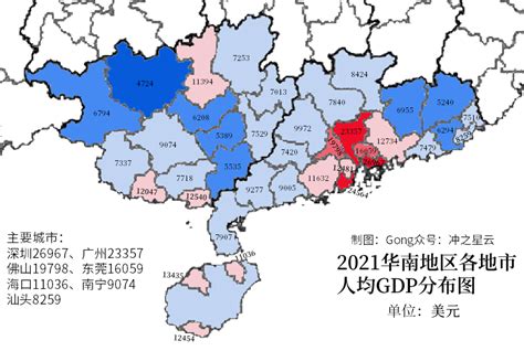 2021年全国各地级市人均gdp分布图腾讯新闻