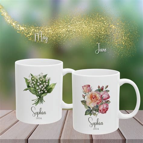 December Birth Flower Mug Personalized Mug T For Birthday Birth