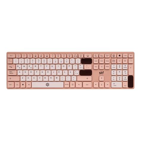 Kit Teclado Inalámbrico y Reposamuñecas STF Viva Nude DelSol