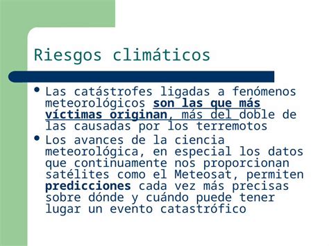 Ppt Riesgos Climáticos Las Catástrofes Ligadas A Fenómenos