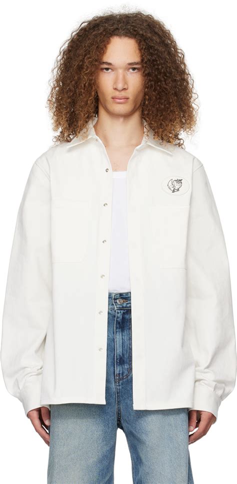 Sky High Farm Workwear White Alastair Mckimm Edition Denim Shirt