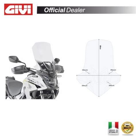 PARABREZZA GIVI D1171ST PER HONDA CB500X 2019 TRASPARENTE PRONTO AL