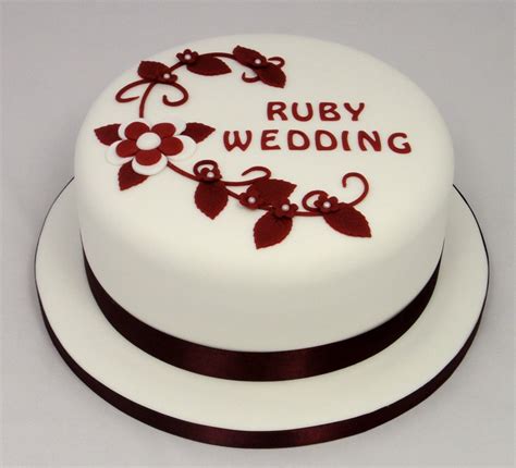 Ruby Wedding Anniversary Cake Fancycakesbylinda Co Uk