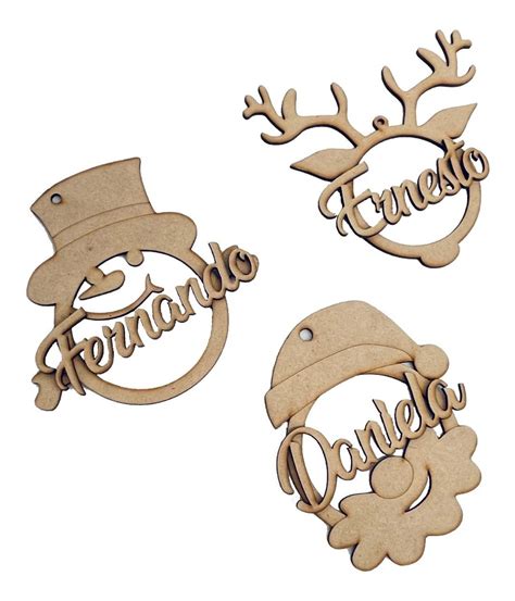 57 Esferas De Navidad Personalizadas Mdf 3 Mm Envío gratis