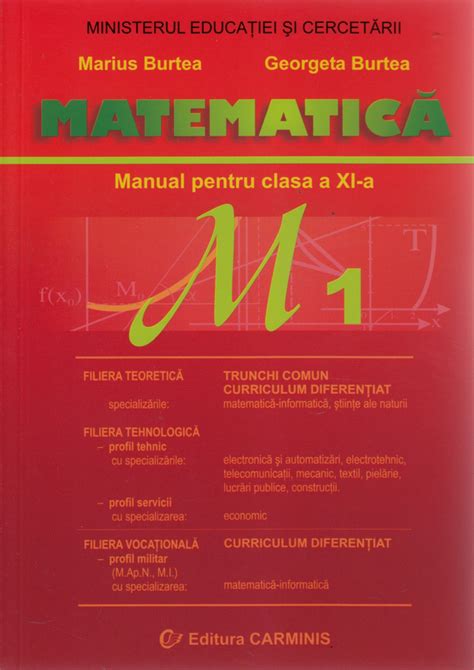 Matematica M1 Clasa 11 Manual Marius Burtea Georgeta Burtea