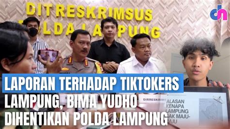 Laporan Terhadap Tiktokers Lampung Bima Yudho Dihentikan Polda Lampung