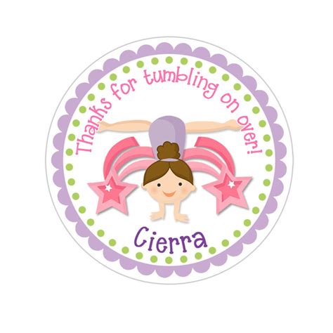 Gymnast Stickers Gymnastics Birthday Party Gymnastics Party | Etsy