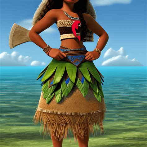 Moana in a Beautiful Dress · Creative Fabrica