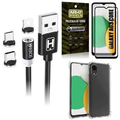 Kit Capinha Samsung A03 Core Cabo KaBuM