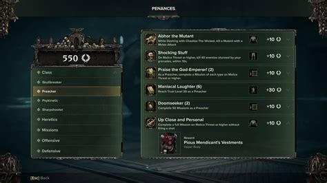Warhammer K Darktide Penance Guide How To Unlock Them