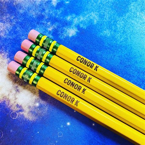 Personalized Pencils 12 Pack Engraved Pencils Name Etsy