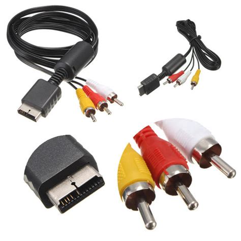 Audio Video Cabo Av Fio A 3 Rca Tv Lead Para Sony Play Station Ps2 Ps3