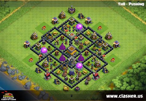 Town Hall 8 - TROPHY Base Map #3 - Clash of Clans | Clasher.us