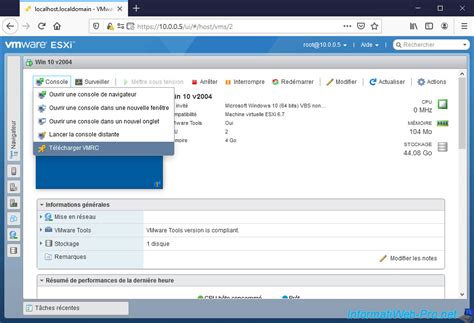 Presentation Of The Vmrc Console Vmware Remote Console Allowing You