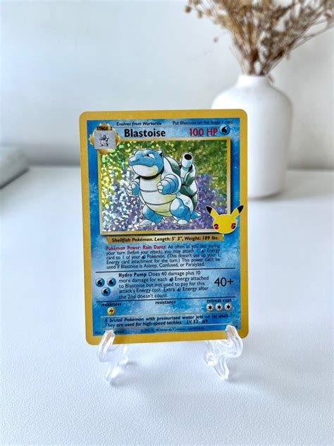 Holo Bleed Blastoise Th Anniversary Pokemon Celebration Classic