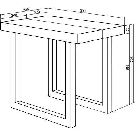 Skraut Home Table Console Extensible Console Meuble 300 Pour 14