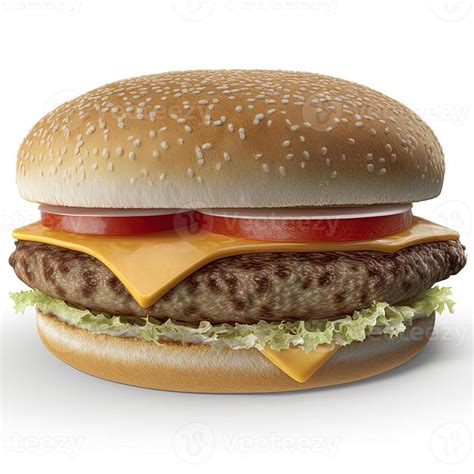 Cheeseburger on isolated white background 13962243 Stock Photo at Vecteezy