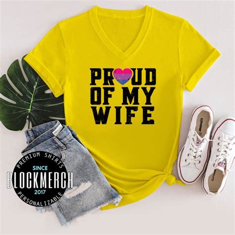 Proud Bisexual Wife Bi Wife Shirt Gay Marriage T Lgbt Etsy