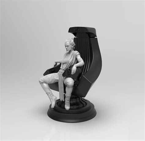 Rey Stl 3d Print Nsfw And Sfw Star Wars Digital Download Split 3d Model