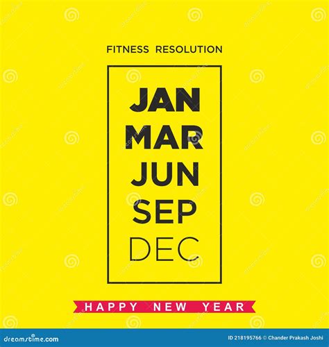 Happy New Year Banner - Fitness Resolution Stock Vector - Illustration ...