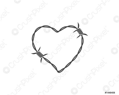 Barbed Wire Vector Illustration Stock Vector Crushpixel