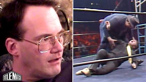 Jim Cornette Destroying His Leg In Scaffold Match Injury Vs Road Warriors Youtube