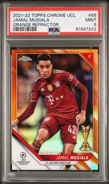 Topps Chrome Ucl Jamal Musiala R Fracteur Orange Pop