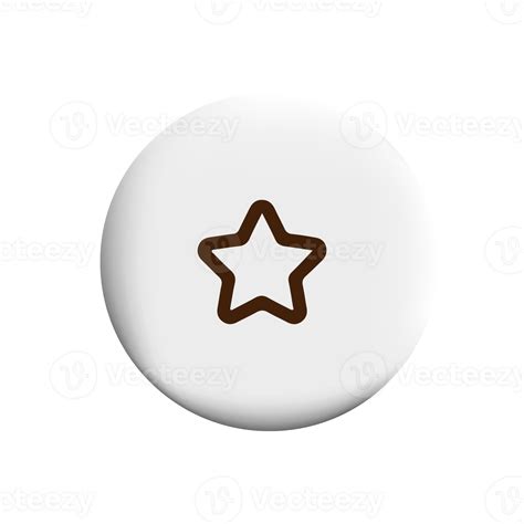 Star icon on white button 55553833 PNG