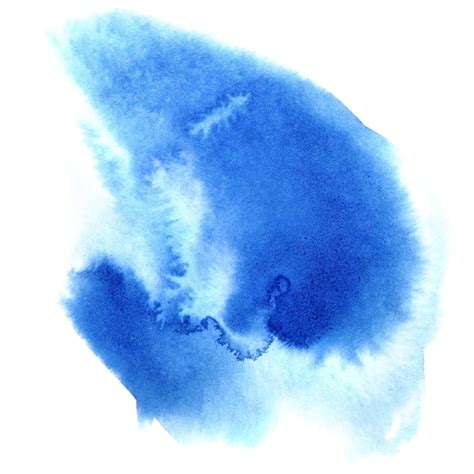 Tache D Aquarelle Bleue Abstrait Photo Premium