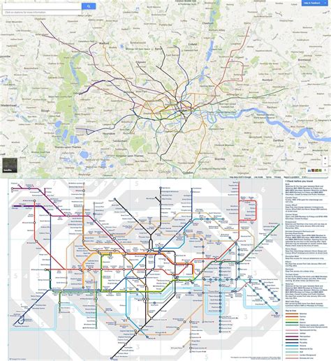 London Underground Map Real Geography