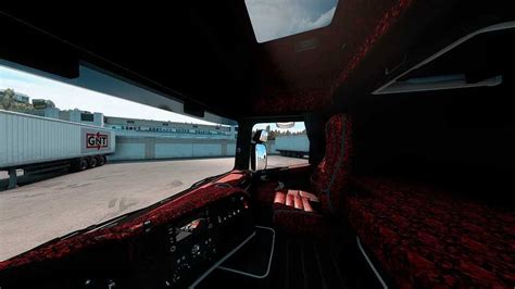 Scania RJL Highline Intérieur Rouge Plusch Danois v1 0 ETS2 ETS2 Mod