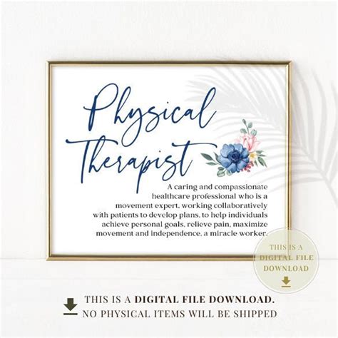 Physical Therapy Office Decor Posters Therapist T Wall Art Etsy